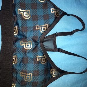 PInk banded sports bra